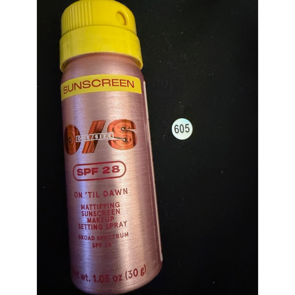 One size SUNSCREEN
ON 'TIL DAWN
MATTIFYING
SETTING SPRAY